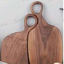 2 Pieces Compact Wooden Cutting Board Set, Perfect For Couples, Small Fruit Bread Board, Kitchen Decor & Anniversary - Multicolor - View 1