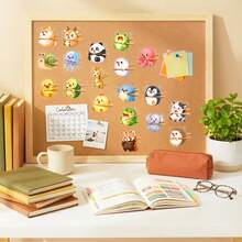 50pcs Fun Animal Chopstick Clip Doodle PET Stickers, Diverse Designs, Enhance Thinking And Creative Action Ability, Art Supplies, Children's Sticker Toys - Multicolor - View 5