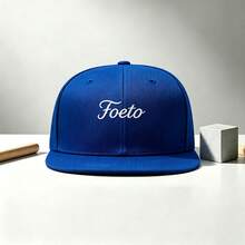 1PC Letter Embroidered Flat Brim Baseball Cap, Adjustable Solid Color Sun Hat, Unisex Casual Streetwear Cap For Outdoor Sports Travel Daily Wear - Multi-color - View 11