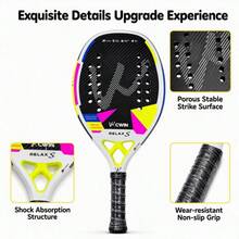 3K Carbon Fiber Padel Tennis Racket Lightweight Paddle Racquet With Carry Bag For Beginner & Intermediate Players - Multicolor - View 4
