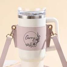 1pc Customized Water Bottle Sleeve With Strap (Fits 40/30oz Water Bottles), Featuring Adjustable Strap And Personalized Name Customization, Suitable For Hiking, Travel And Camping. - Multicolor - View 2