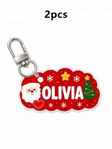 Custom Christmas Cloud Keychain, Personalized Name Keychain Accessories, Bag Charm Key Chain, Customized Keychains, Customizable, Christmas Keychain - Multicolor - View 16