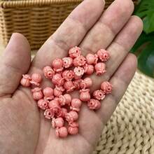 30 hạt hoa tulip nhiều màu, hạt hoa vương miện Hawaii cầu vồng, hạt tulip nhựa và bột san hô tổng hợp, 8*8mm - 30 hạt cườm hình hoa tulip - Xem 20
