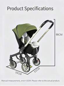 YAZOCO 2-In-1 Travel Baby Stroller Lightweight, Folds InOne Click, Large Capacity Bottom Storage Basket, Anti-Slip Wheels, Convertible, For Toddlers - Pink - View 2