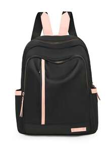 1PC Large Capacity Women's Waterproof Backpack, New Large Capacity Casual Versatile College Style Backpack, Korean Version Multi-Pocket Casual Daily Backpack, Lightweight Scratch-Resistant Nylon University School Bag, Multi-Function Office Work And Weekend Travel Mom Backpack, Essential For Travel, Business Trip And Outdoor - Multicolor - View 14