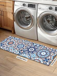 1/2pcs Diatomaceous Earth Bath Mat, Vintage Bohemian Floral Pattern Style, Super Absorbent, Non-Slip, Perfect For Bathroom, Kitchen And Dining Room, Quick Drying, Ideal Gift For Home Decor And Bathroom Mat - Multicolor - View 16
