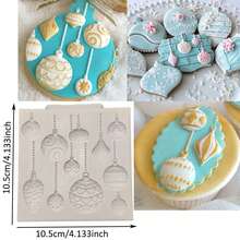 Lace Pad Silicone Mold DIY Handmade Prop Fondant Cake Decor Candy Mold Kitchen Tool Baking Tool Cupcake Top Decor Wedding Birthday Party Decor Reusable Mold - Light Grey - View 21