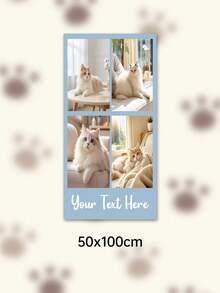 Custom Photo Text Throw Blanket, Personalized Picture Collage Fleece Blanket, Customized Pet Memory Photo Blanket For Sofa Bed Home Decor Gift - Multicolor - View 61