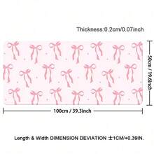 PU Leather Desk Mouse Pad, Pink Bow Pattern Large Desk Mat, Waterproof Anti‑Slip Dirt‑Resistant Gaming Keyboard Pad For Office Desktop Decor - View 12