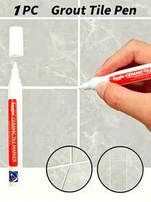 Waterproof Tile Grout Repair Pen - Multi-Purpose Tile Repair Pen, Suitable For Walls And Floors, Stain-Resistant, With Precise Tip, Can Be Used For Tile Grout Coloring (Bathroom, Kitchen, Indoor/Outdoor Use) Sticker - Multicolor - View 10