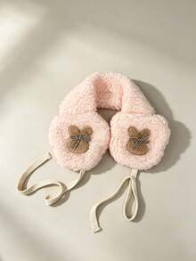 Cute Cartoon Rabbit Fleece Ear Muffs With Drawstring, Super Cute Warm Winter Children's Ear Protectors - Multicolor - View 11