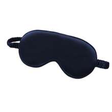 100% Mulberry Silk Eye Mask, Unisex, Adjustable Strap, Large Size, Light Blocking, Suitable For Night Sleep, Travel And Napping, Dark Color - Black - View 10