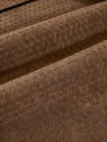 1PC Chenille Solid Color Wheat-Ear Pattern Jacquard Sofa Cushion, All-Season Non-Slip Machine Washable Seat Cover, Pet-Proof Dirt-Resistant, Sofa Protection, Dustproof & Durable. - Coffee Brown - View 10