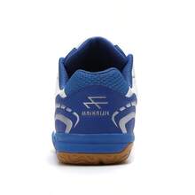 Sepatu Bulutangkis Pria Bertali dengan Bagian Atas Jaring Bernapas untuk Latihan di Lapangan Dalam Ruangan, Sepatu Olahraga Atletik - Putih dan biru - View 2