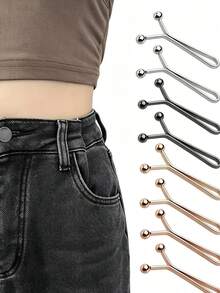 Seamless Shirt Cufflinks, Waist Clips - Multi-Functional Metal Clips For Tightening Belts, Pants, Scarves, Etc. A Thoughtful Gift For Him/Her - Multicolor - View 9