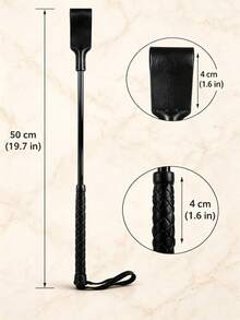 1PC /50cm Riding Crop Whip Equestrianism Horse Crop PU Leather Double Slapper Whip With Handwoven Handle For Horse Training Horse Riding Accessories - Multicolor - View 6