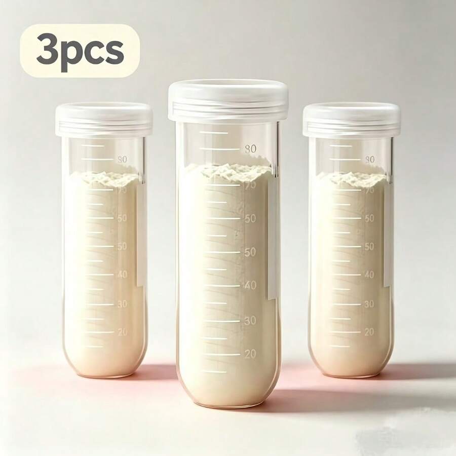 3pcs Portable Baby Formula Storage Containers, Baby Outdoor Travel Snack Food Portion Boxes - Multicolor - View 1