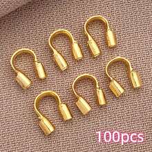 50pcs 18K Gold Plated Brass Metal Wire Protectors U-Shaped Wire Guards, For Jewelry Making, Earrings, Bracelets, Necklaces DIY Handmade Accessories - Multicolor - View 16