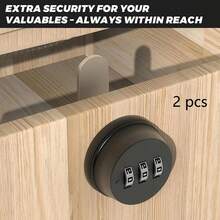 1/2pcs Combination Cam Lock, Zinc Alloy Combination Lock, 3-Digit Password, Keyless, Suitable For Mailbox, Cabinet, Drawer - BB - View 13