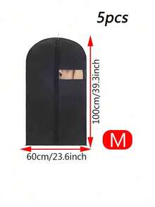 Dress Wardrobe Garment Bag, Wedding Dust Cover, Foldable Suit Protection Bag, For Storing Dresses, Suits, Coats And Dancewear, More Suitable For Storing Clothes. - Black - View 13