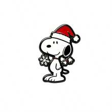 SNOOPY 1 قطعة دبوس معدني بتصميم كلب كرتوني، شارة سبيكة زينة عيد الميلاد لطيفة، إكسسوار إبداعي، هدية للأصدقاء - مقاس واحد - مشاهدة 3