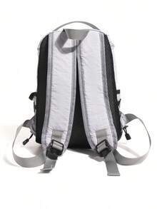 Resistant Color Block Hiking Backpack, Lightweight Mesh Pocket Unisex Outdoor Daypack Small Rucksack For Camping Climbing Trekking Casual - Multicolor - View 2