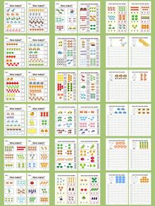 64-Page Math Workbook, Includes Animal Counting, 1-12 Number Tracing And Addition/Subtraction Practice, Colorful Pages, Suitable For 3-6 Years Old, Early Education Gift - Purple - View 8