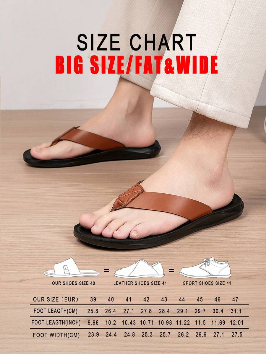 Men's Comfortable Casual Flip Flops, Fashionable And Versatile Summer Slippers