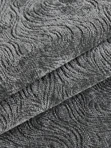 1PC Skin-Friendly Chenille Swirl Pattern Sofa Cushion Cover – Comfortable & Breathable, All-Season Non-Slip Cushion, Armrest & Backrest Cover, Pet-Friendly (Stain-Resistant), Durable & Dustproof, Machine Washable - Dark Grey - View 10