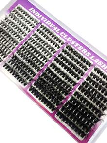 HBZGTLAD 40-Row A-Cluster False Eyelashes, Fluffy Pointed Lash Clusters, Volume Single Clusters, Segmented Lash Extensions, Pointed Lash Clusters, DIY Mixed Lengths, 0.07 Thickness, C/D Curl, Thick Eyelashes, Russian Curl, Wispy, Personal Lash Extensions, Reusable - View 6