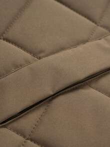 Men's Winter Fashion Casual Commute Quilted Baseball Collar Padded Coat, Suitable For Holiday Vacation, Boyfriend Husband Gift - Brown - View 7