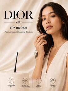 Dior Lip Brush, 10*0.8cm, Available In 1/3/5-Pack, Precise Brush Head For Smooth Application, Compact And Portable, Perfect For Daily Use And Defining Lip Shape On The Go - Black - View 3