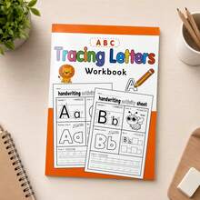 Alphabet Tracing Book 32 Pages Color-Coded A-Z With Coloring, Uppercase And Lowercase Practice, Stroke Control, Suitable For Preschool Children, Early Writing Skills - Orange - View 8
