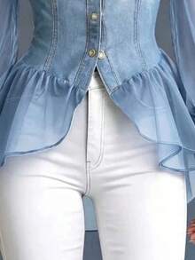 Women Tops - Light Blue - View 3