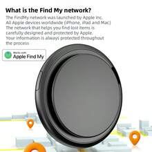 MFI Certified GPS Mini Tracker, Anti-Lost Reminder Device, Suitable For "Find My" (Compatible With Apple Mobile System Only) CR2032 Replaceable Battery, No Network Required, No App Installation Required, - Black - View 4