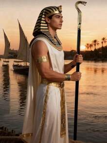 1 Spooktacular Creations Pharaoh Wand, Wizard Wand, Cobra Eye Wand, Costume Accessories, Egyptian Style, Halloween, Role Playing, Stage Performance - Multicolor - View 6