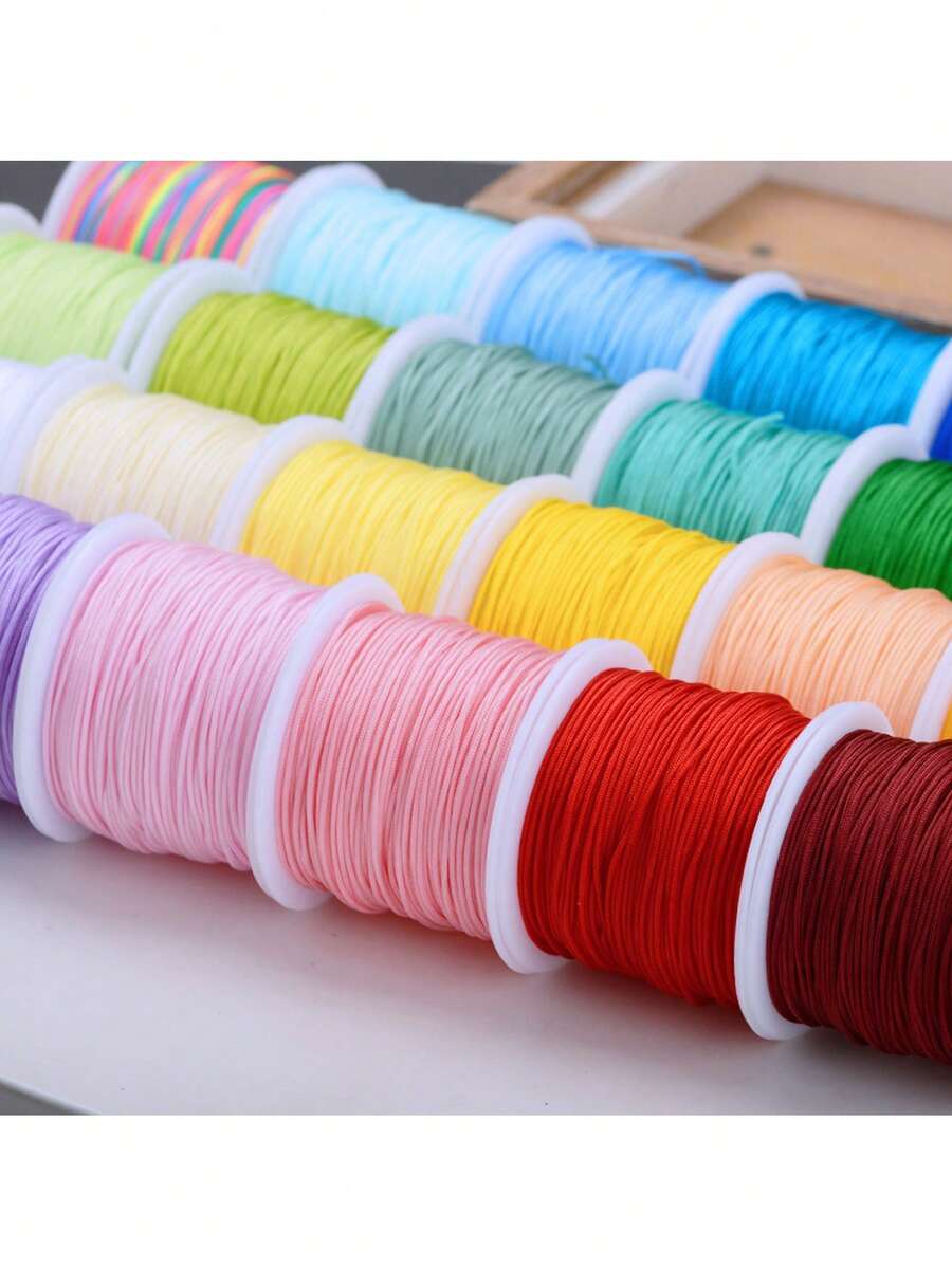 4500cm/1775inch No. 72 0.8mm Braided Thread Dragon Knot Chinese Knot DIY Jewelry Pendant Hand Rope Braided Rope Jewelry Thread - 45m/1771in - View 1