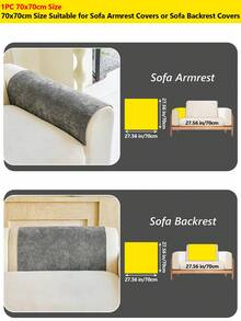 1PC Skin-Friendly Chenille Swirl Pattern Sofa Cushion Cover – Comfortable & Breathable, All-Season Non-Slip Cushion, Armrest & Backrest Cover, Pet-Friendly (Stain-Resistant), Durable & Dustproof, Machine Washable - Dark Grey - View 17