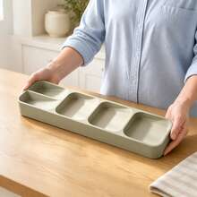 1/2pcs Cutlery Storage Box Drawer Divider Tray, Kitchen Utensil Storage Box, Kitchen Drawer Organizer, Ableware Divided Cutlery Storage Tray, Knife Fork Spoon Organizer, Cabinet Storage Box, Cutlery Sorting Storage Box, Space-Saving Storage Box - Multicolor - View 7