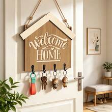 Wooden Key Hook, Creative Entryway Key Rack, Can Be Used As Home Decor Storage Hook, Suitable For Hanging Keys And Other Small Items, 2D Flat - View 7