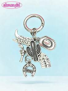 Western Cowboy Style Cowboy Hat, Boots, Gun, Horseshoe Pendant Keychain, Personalized Fashion Versatile Bag Charm, Car Key Chain Pendant - Multicolor - View 8