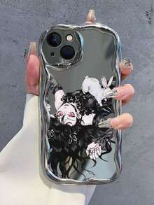 Wavy Edge Dark Girl Style Phone Case For IPhone 16/15/14 Pro Max/13/12 Full Coverage Soft - Multicolor - View 1