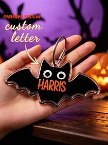 Personalized Halloween Name Tag, Halloween Gift Name Tag, Backpack Name Tag, Back To School Gifts, Custom Name Tags For Kids - Multicolor - View 4