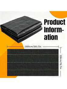 1pc Breathable Barrier Fabric, Heavy Duty Control Mat, Premium Garden Landscape Control Mat, Durable, Suitable For Garden, Patio, Flower Bed - 1pc Black - View 11