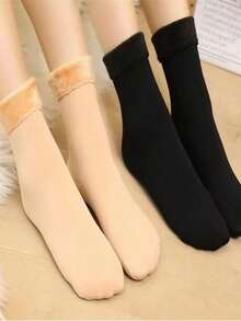 Outdoor Sports 4/8 Pairs Thick Warm Snow Socks - Essential For Cold Weather - Comfortable & Fashionable - Multicolor - View 2