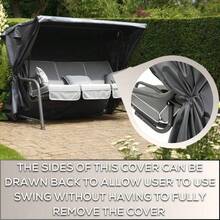 Patio Lounge Chair & Swing Chair - 3 Seater- Grey - View 4
