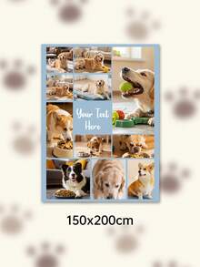 Custom Photo Text Throw Blanket, Personalized Picture Collage Fleece Blanket, Customized Pet Memory Photo Blanket For Sofa Bed Home Decor Gift - Multicolor - View 45
