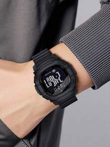 TOMI Men's Electronic Watch Square Digital LCD Display Dial Silicone Sports Strap Outdoor Multi-Function Men's Watch Multiple Colors Available Daily Wear Holiday Gift - one-size - View 5
