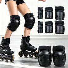 6 In 1 Set, Elbow Pads, Knee Pads, Wrist Guards - For Roller Skates Bike Cycling Skateboard Scooter - Multicolor - View 5