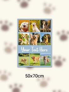 Custom Photo Text Throw Blanket, Personalized Picture Collage Fleece Blanket, Customized Pet Memory Photo Blanket For Sofa Bed Home Decor Gift - Multicolor - View 24
